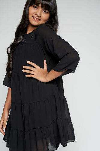 Starry Night Black Dress, Black, image 3